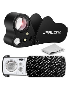 Lupa de Joyero JARLINK 2 Pack 30X 60X 90X con Luz LED y UV