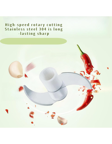 Picador de Verduras Manual XGVIEGZ 160ml Azul - Cortador de Ajo Picador de Verduras Manual XGVIEGZ 160ml Azul - Cortador de Ajo