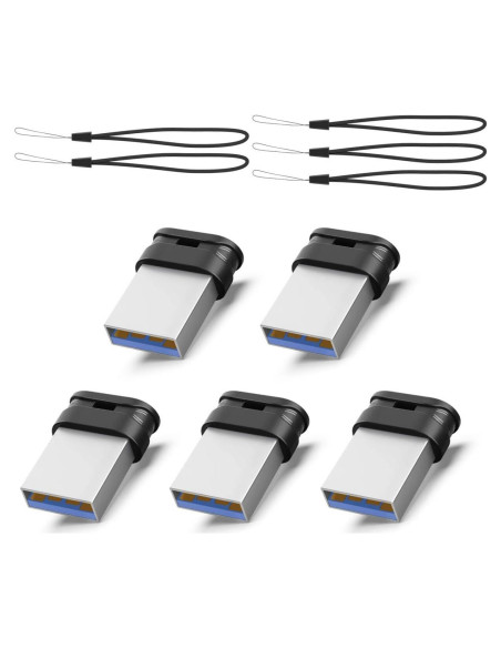 5 Unidades USB 3.0 16GB RAOYI Flash Drive Mini Negro