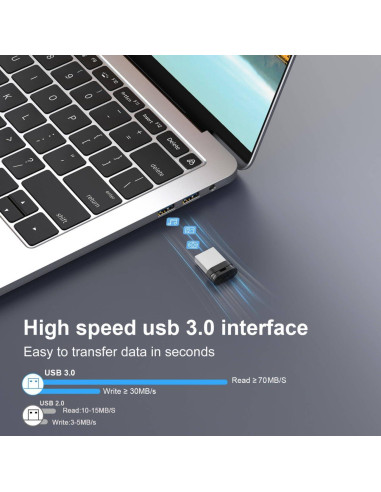 5 Unidades USB 3.0 16GB RAOYI Flash Drive Mini Negro