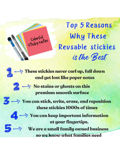 Notas Adhesivas Borrables Quick Canary - Paquete de 6 Piezas 10x10 cm 2