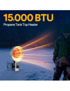 Calentador de Gas Propano VIVOHOME 15,000 BTU Portátil 2