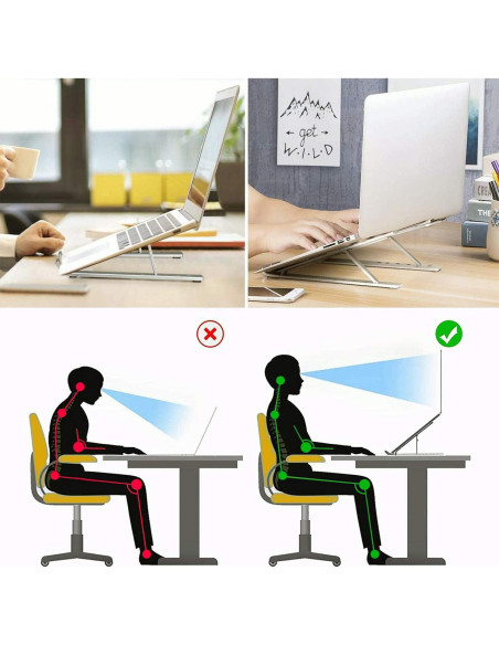 Soporte Ajustable Tek Styz para Huawei MateBook E - Plata