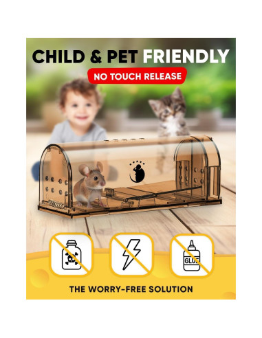 Trampas de Ratones Humanas CTB Dealz - Paquete de 2 Reutilizables