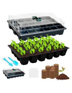 Kit de Inicio de Semillas Halatool con 2 Bandejas y 50 Pellets