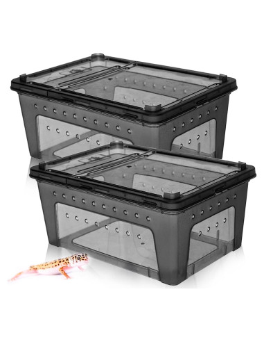 Caja de Alimentación para Reptiles Hamiledyi 2 Piezas 32x22cm