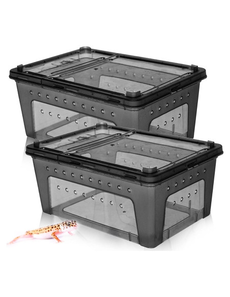 Caja de Alimentación para Reptiles Hamiledyi 2 Piezas 32x22cm