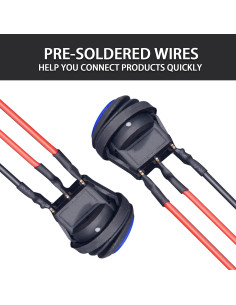 Interruptor Basculante Redondo Impermeable Mankk KCD1-8-101NW 12V 20A 2