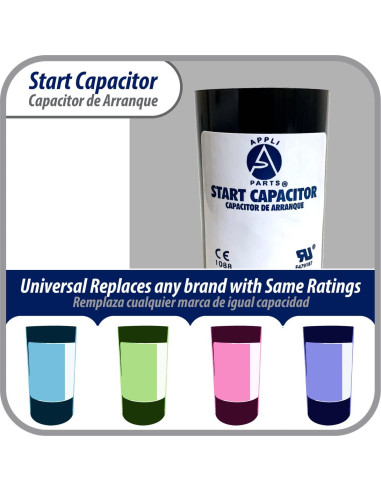 Capacitor de Arranque Appli Parts 80-108 Mfd 250 VAC Universal