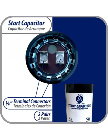 Capacitor de Arranque Appli Parts 80-108 Mfd 250 VAC Universal