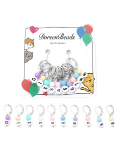Marcadores de Puntos DoreenBeads para Tejer - 10 Piezas Coloridas