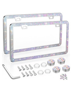 Marco de Placa de Licencia Brillante SHARE&CARE - 2 Piezas Color AB