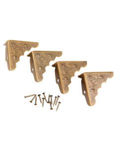 Protector de Esquinas de Latón Antiguo Dophee 8 Piezas