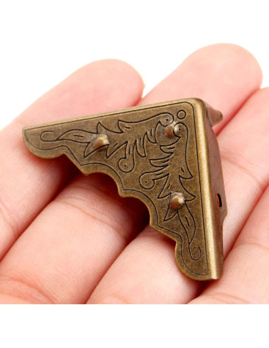 Protector de Esquinas de Latón Antiguo Dophee 8 Piezas