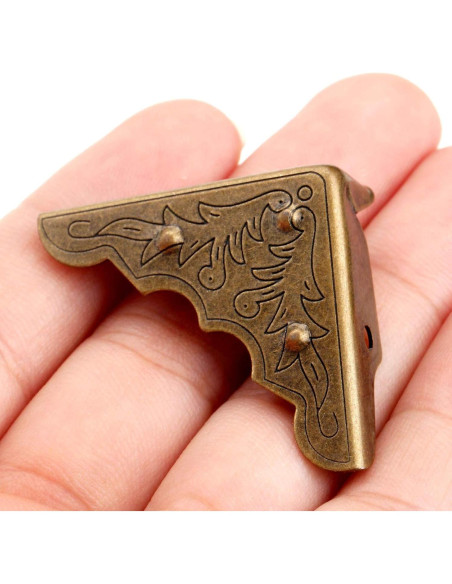 Protector de Esquinas de Latón Antiguo Dophee 8 Piezas