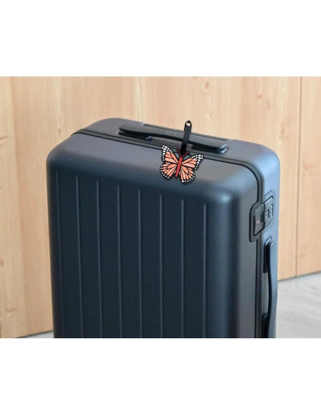 Etiquetas de Equipaje de Silicona QFSH Mariposa Naranja Etiquetas de Equipaje de Silicona QFSH Mariposa Naranja