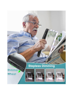 Lupa Recargable 5X AKKYCVS con Luz LED para Lectura 2