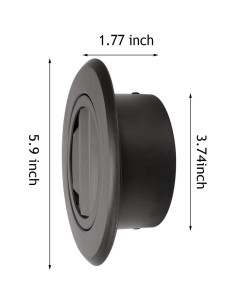 Ventilación de Soffit Hon&Guan 100mm Aluminio Negro con Malla 2