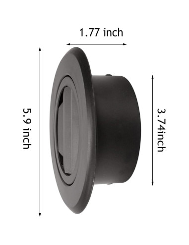 Ventilación de Soffit Hon&Guan 100mm Aluminio Negro con Malla