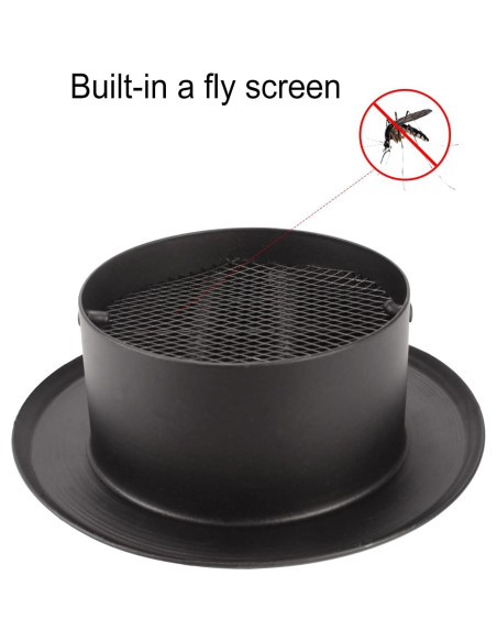 Ventilación de Soffit Hon&Guan 100mm Aluminio Negro con Malla