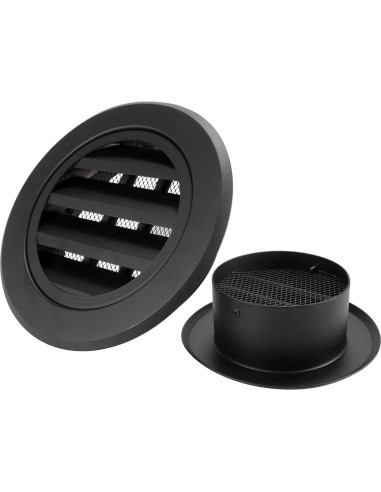 Ventilación de Soffit Hon&Guan 100mm Aluminio Negro con Malla