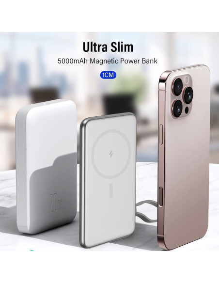 Cargador Portátil Magnético 5000mAh Shenzen Carga Rápida PD 20W