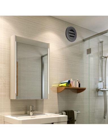 Ventilación de Soffit Hon&Guan 100mm Aluminio Negro con Malla