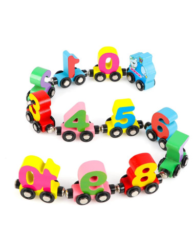 Juego de Tren Magnético de Números Wondertoys - 12 PCS