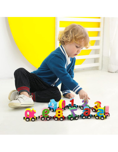 Juego de Tren Magnético de Números Wondertoys - 12 PCS