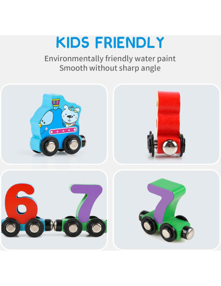 Juego de Tren Magnético de Números Wondertoys - 12 PCS