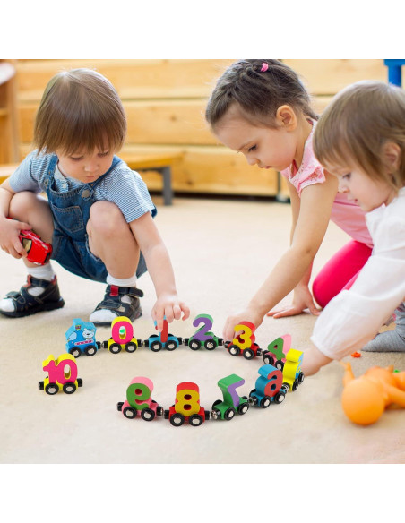 Juego de Tren Magnético de Números Wondertoys - 12 PCS