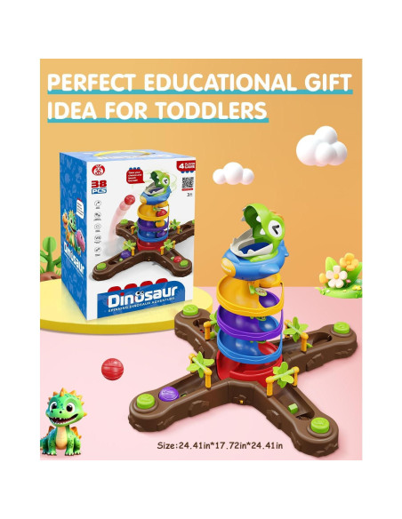 Juguete de Caída de Pelotas Dinosaurio Fullware 4 Jugadores Juguete de Caída de Pelotas Dinosaurio Fullware 4 Jugadores