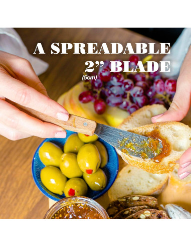 Cuchillo para Untar Opinel No.117 Azul Oscuro - Madera de Haya