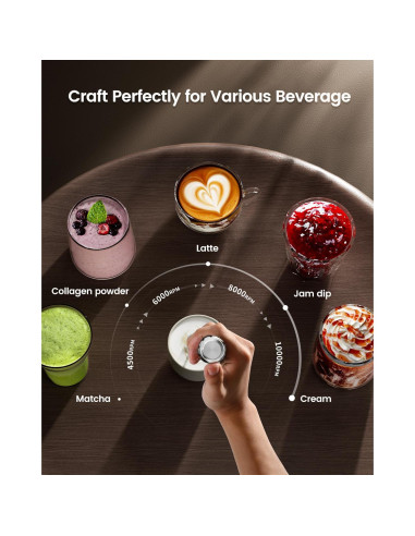 Espumador de Leche Recargable Maestri House MHMF03 Negro