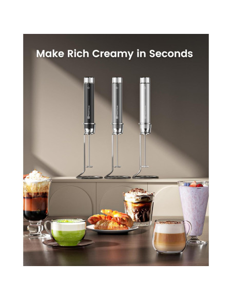 Espumador de Leche Recargable Maestri House MHMF03 Negro