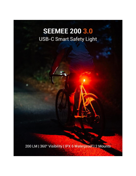 Luces Traseras Recargables Magicshine SEEMEE 200 V3.0 USB-C Luces Traseras Recargables Magicshine SEEMEE 200 V3.0 USB-C