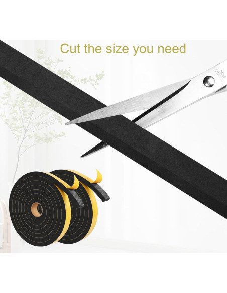 Burlete de Espuma YIJUHOU 2.54 cm x 1.27 cm x 6.1 m Aislante