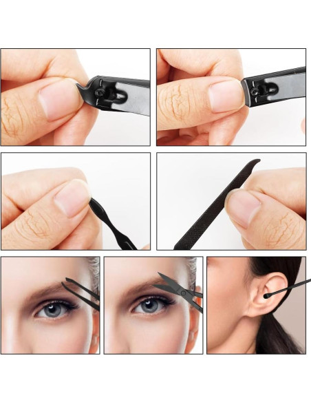 Set de Manicura Premium LAOTIDui 8 Herramientas Acero Inoxidable