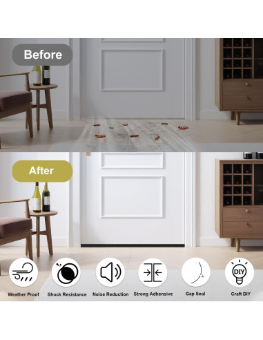 Burlete de Espuma YIJUHOU 2.54 cm x 1.27 cm x 6.1 m Aislante