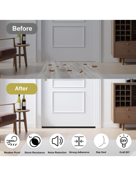 Burlete de Espuma YIJUHOU 2.54 cm x 1.27 cm x 6.1 m Aislante