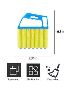 Limpiador de Persianas 7 Lamas Hokoad - Cepillo Lavable 2