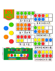 Juego de 10 Marcos Magnéticos SpriteGru con 55 Discos Coloridos