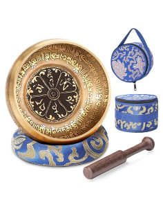 Juego de Cuencos Cantores Tibetanos SHANSHUI 10.16 cm Azul