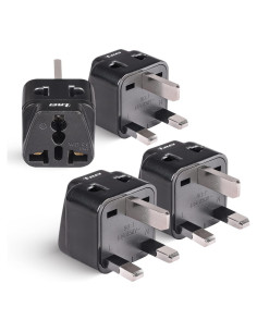 Adaptador de Viaje OREI P21-7-4PK Universal 2 en 1 Negro