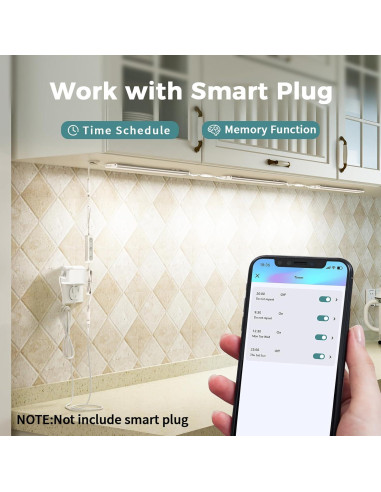 Luz LED bajo gabinete ASOKO 3 luces 30.48 cm 1500lm 4000K