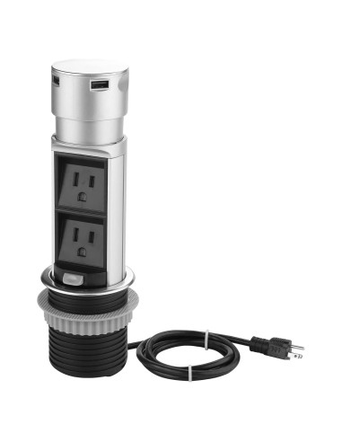 Estación de Enchufe Emergente Link2Home 2x15A + 2 USB 2.4A