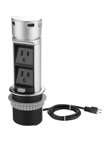 Estación de Enchufe Emergente Link2Home 2x15A + 2 USB 2.4A