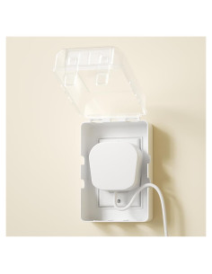Caja de Seguridad para Enchufes Eléctricos Safelon - Transparente-Blanco