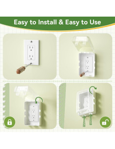 Caja de Seguridad para Enchufes Eléctricos Safelon - Transparente-Blanco 2