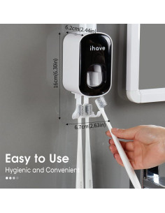 Soporte para Cepillos de Dientes iHave E105 con Dispensador 2